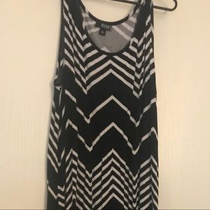 Chevron Hi-Lo Dress